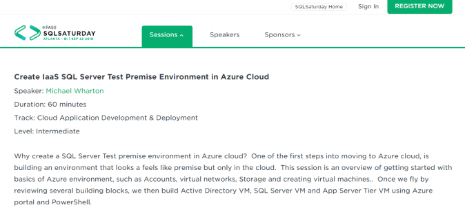 SQL Saturday Atlanta